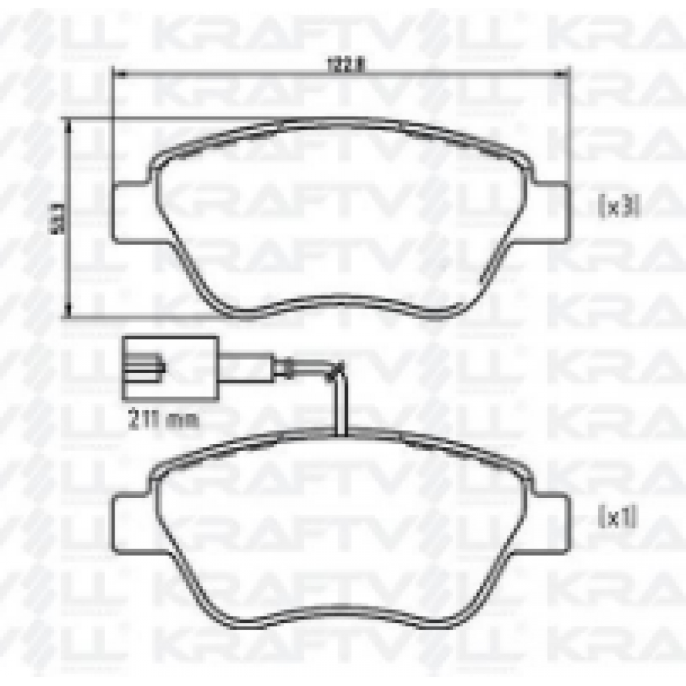 OPAR 55175317E 1.3 Multijet Fiat Doblo, Linea, Fiorino, Albea, Palio ve Siena ÖN FREN BALATASI 